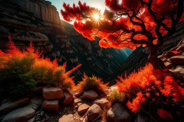 fire burning in the forest