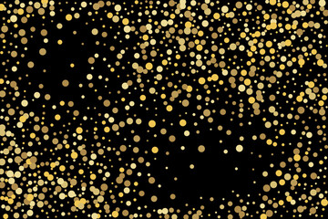 Gold glitter confetti, great design for any purpose. Party decor. Abstract art vector. Concept art. Vintage retro. Surprise decoration. Art design.