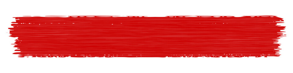 Red line of paint isolated, red smear