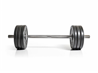 Portrait of small Barbell isolated on white background, health concept