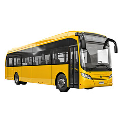 Obraz na płótnie Canvas Yellow school bus on transparent background PNG