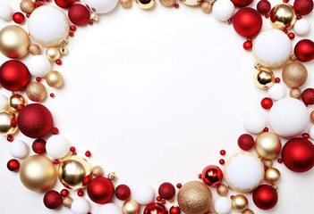 Fototapeta na wymiar red and white christmas ball