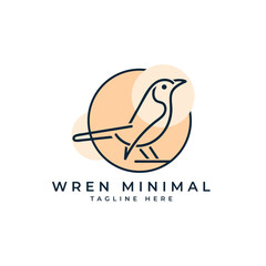 Wren Birds Creative Modern simple Logo design concept