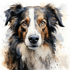 Fototapeta premium watercolor Borzoi clipart, Generative Ai