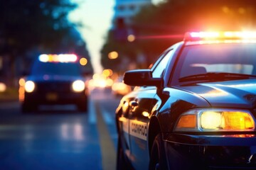 police car at night