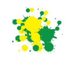 Abstract  watercolor on white background.The color splashing in the paper.It is a hand drawn.