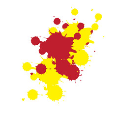 Abstract  watercolor on white background.The color splashing in the paper.It is a hand drawn.