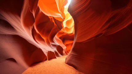 Rolgordijnen A stunning slot canyon famously known as Owl Canyon, located in the vicinity of Page, Arizona, exhibiting its magnificent natural formations and vibrant hues in the United States of America. © Chingiz