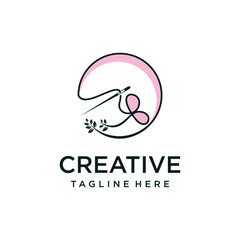 boutique logo design element vector with modern concept