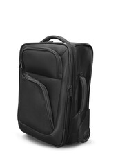 Naklejka premium black leather bag isolated on white background. This has clipping path.