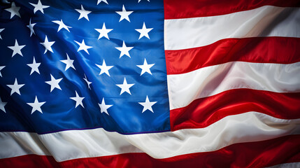 American Flag Waving Proudly with Stars and Stripes - Patriotic Background