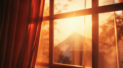 Subtle Sunshine: A Soft Glow Through a Homogeneous Window, Evoking Calm and Peace