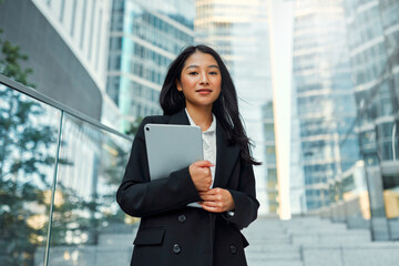 Fototapeta premium Business woman on the street