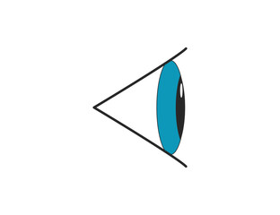 Eye side, see, vision icon. Vector illustration.