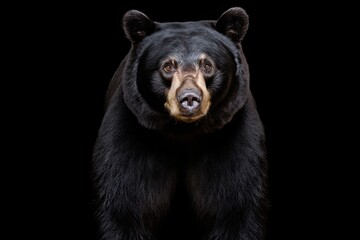 Realistic black bear clipart