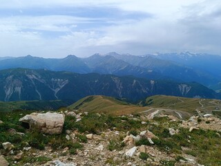 Fototapeta na wymiar landscape in the mountains of Svaneti, Georgia