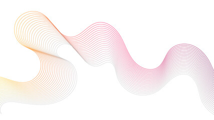 Abstract colorful gradient smooth wave isolated on a white background. Dynamic wave line blend for design element. 