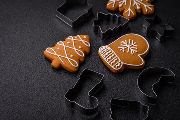 Delicious gingerbread cookies with honey, ginger and cinnamon