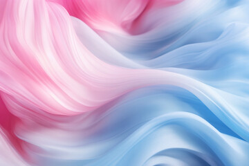 Naklejka premium Abstract image of flowing fabric in gradient shades of pink and blue, creating a soft and dynamic texture.