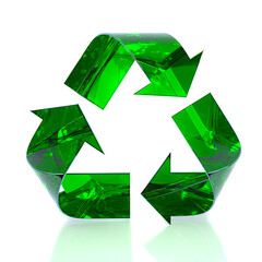 Fototapeta premium the recycle logo isolated on white background