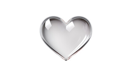 Love heart symbol isolated on transparent background. PNG file.