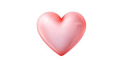 Fototapeta premium Love heart symbol isolated on transparent background. PNG file.