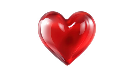 Love heart symbol isolated on transparent background. PNG file.