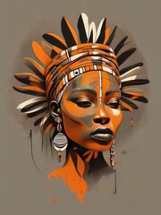 African woman art