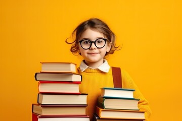 child with books