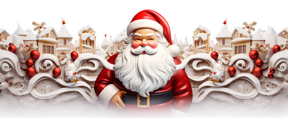 Santa Claus in snowy surrounding, christmas season