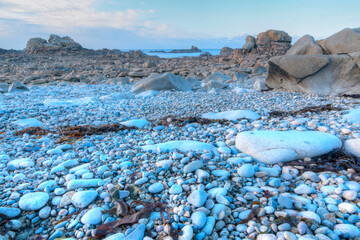 Paysage de mer sur la côte bretonne - Plougrescant France