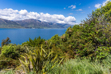Fototapeta na wymiar Lake Wanaka on the South Island Of New Zealand