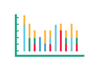 Colorfull graph with arrow and dual stats