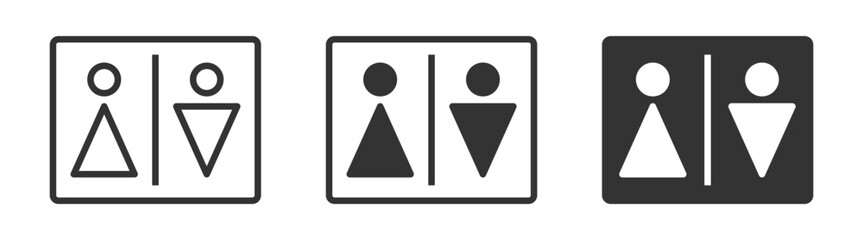 Man and Woman restroom icon. Vector illustration - obrazy, fototapety, plakaty