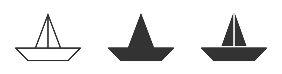 Very simple boat icon. Ship symbol. Vector illustration