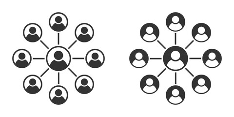 Organizational chart icon. Vector illustration