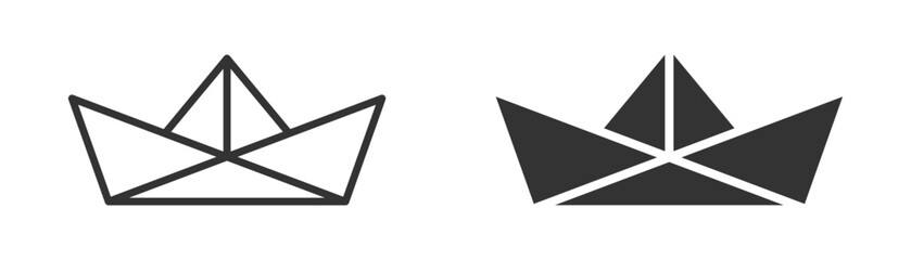 Paper boat icon. Vector illustration