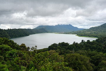 lake in mountains in bali