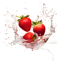 Strawberries in water