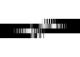 Black and white vector stripe. Vector pattern on a white background with a metal effect. Striped Vector Background For your graphic design.