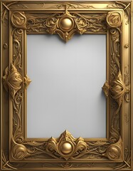 Hintergründe Vorlagen alt goldene Jugendstil Barock oder Rokokko Bilder Rahmen Foto florale Ornamente, wie Dekoration  Spiegel, für Einladungen Hochzeit Jubiläum leere freie Fläche für eigene Inhalte 