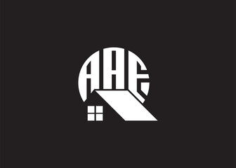 Real Estate Letter AAE Monogram Vector Logo.Home Or Building Shape AAE Logo
