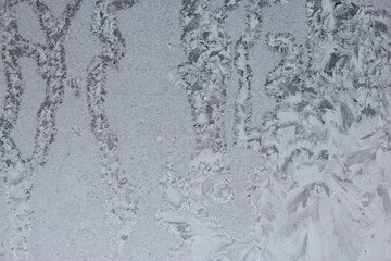 Winter patterns on the glass. Winter background