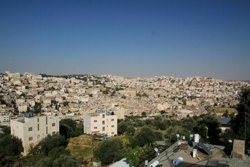 Fototapeta premium A panoramic view of Hebron in Israel