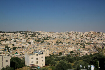 Fototapeta na wymiar A panoramic view of Hebron in Israel