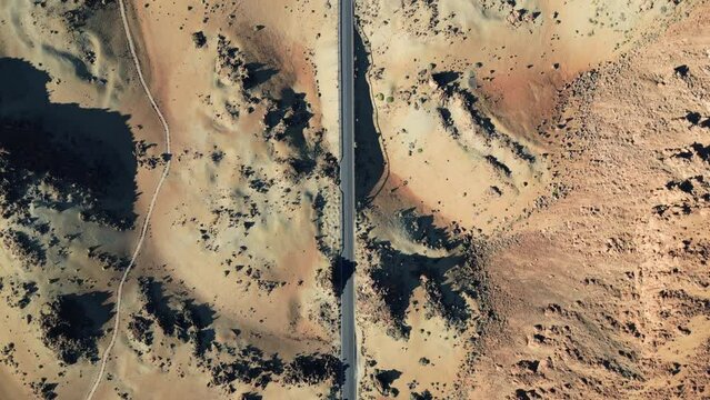Aerial cinematic shot Teide National Park - Tenerife
