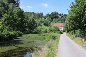 Blick auf die Naturlandschaft des Sauerlandes bei Balve im Sauerland