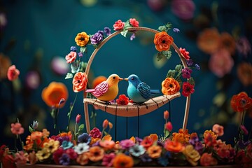 Colorful Blossoming Flowers in a Natural Outdoor Garden