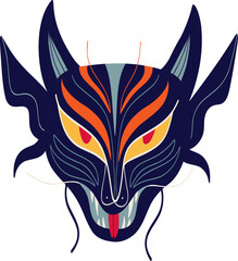 creepy blue dragon. Illustration in childish hand drawn style