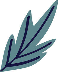 cartoon leaf. Hand drawn illustration